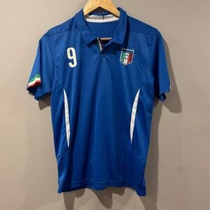 ITALY #9 Marion Balotelli National Football Soccer Jersey